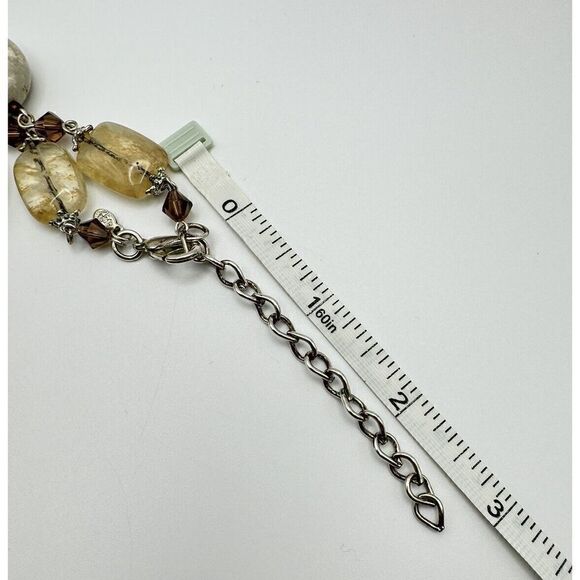 Premier Designs Sand Dune Retired Boho Necklace Natural Stones Removable Pendant - Picture 7 of 7